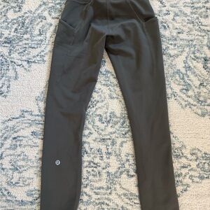 Lululemon Olive Green Athletic  Leggings High-Rise Streamlined Fit